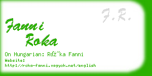 fanni roka business card